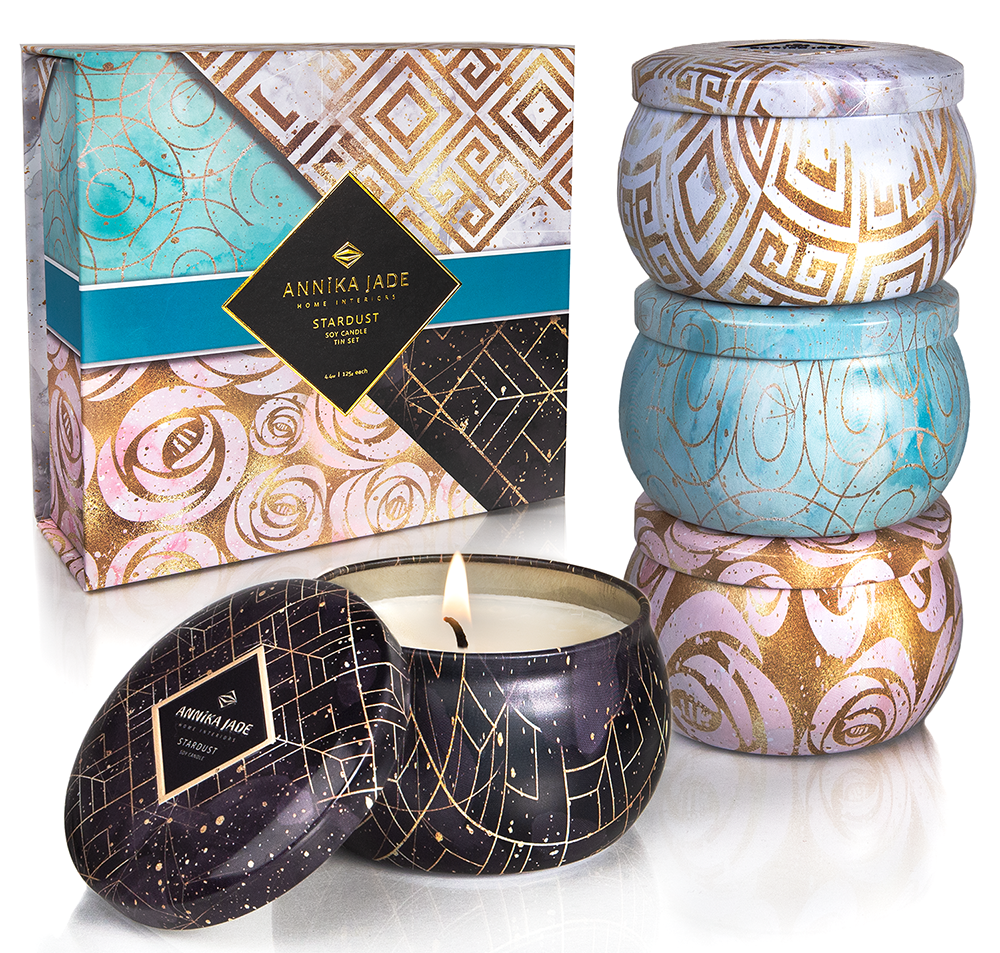 Stardust Gift Box - Scented Candles, 4 Pack